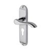 Sorrento Door Handle for Euro Profile Plate Aurora Design Polished Chrome finish