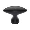 Black Iron Rustic Cabinet Knob Elliptic Design 50mm