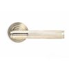 Polished Nickel Brompton Lever on Rose Set (Beehive) - Unsprung