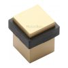 Heritage Brass Door Stop Square Floor Mounted Design Satin Brass Finish