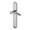 Heritage Brass Door Handle Lever Latch Algarve Long Design Polished Chrome finish