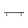 Heritage Brass Cabinet Pull Contour Design 96mm CTC Satin Chrome finish