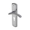 Heritage Brass Door Handle for Euro Profile Plate Centaur Design Apollo finish