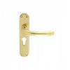 Ibra Lever On Euro Lock Backplate - Polished Brass