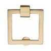 Heritage Brass Square Drop Pull Satin Brass finish