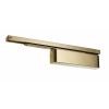 Rutland TS.11205 Cam Action Door Closer c/w Semi-radius cover & Slidearm, Polished Brass