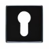 Square Euro Profile Escutcheon - Black