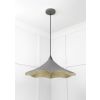 Smooth Brass Flora Pendant in Bluff