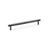 Alexander & Wilks - Brunel Knurled T-Bar Cupboard Handle - Dark Bronze PVD - Centres 160mm