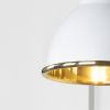 Smooth Brass Brindley Wall Light in Flock