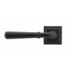 Matt Black Hammered Newbury Lever on Rose Set (Square Rose) - Unsprung