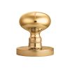 Mushroom Mortice Knob - Polished Brass