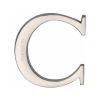 Heritage Brass Alphabet C Pin Fix 51mm (2") Polished Nickel Finish