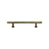 Heritage Brass Cabinet Pull T-Bar Design with 16mm Rose 128mm CTC Antique Brass Finish