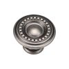 Beaded Round Knob 035mm Distressed Pewter finish