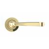 Aged Brass Avon Round Lever on Rose Set (Plain)