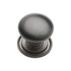 Heritage Brass Cabinet Knob Victorian Round Design with base 32mm Matt Bronze finish