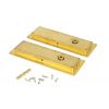 Polished Brass 175mm Art Deco Rectangular Pull - Privacy Set