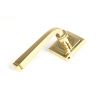 Polished Brass Avon Round Lever on Rose Set (Square) - Unsprung