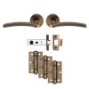 Tavira Latch Pack - Ultimate Door Pack - Antique Brass