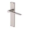 Heritage Brass Gio Lever Latch Door Handle on 200mm Plate Satin Nickel finish