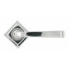 Polished Chrome Avon Round Lever on Rose Set (Square) - Unsprung