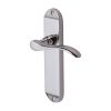 Heritage Brass Door Handle Lever Latch Maya Design Polished Chrome finish