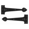 Textured Black 12" Cast T Hinge (pair)