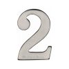 Heritage Brass Numeral 2 Self Adhesive 51mm (2") Satin Nickel finish