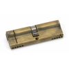 Aged Brass 45/45 5pin Euro Cylinder