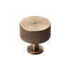 Knurled Radio Knob - Antique Brass