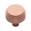 Heritage Brass Cabinet Knob Round Deco Design 32mm Satin Rose Gold finish