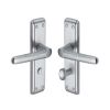 Heritage Brass Door Handle for Bathroom Deco Design Satin Chrome finish