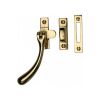 Heritage Brass Casement Window Fastener Ball Design Unlacquered Brass finish