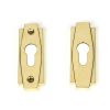 Polished Brass Art Deco Euro Escutcheon (Set)