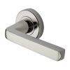 Alessa Door Handle on Round Rose Polished Nickel finish