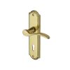 Heritage Brass Door Handle Lever Lock Howard Design Polished Brass finish