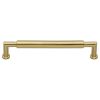 Heritage Brass Cabinet Pull Bauhaus Round Design 254mm CTC Satin Brass Finish