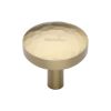 Heritage Brass Cabinet Knob Hammered Design 32mm Satin Brass finish