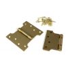 Satin Brass 4" x 3" x 5" Parliament Hinge (pair) ss