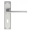 Serozzetta Equi Lever On Lock Backplate - Satin Chrome