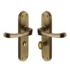 Heritage Brass Door Handle for Bathroom Gloucester Design Antique Brass finish