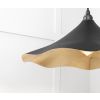 Smooth Brass Flora Pendant in Elan Black