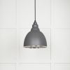 Hammered Nickel Brindley Pendant in Bluff