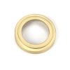 Satin Brass Round Euro Escutcheon (Art Deco)