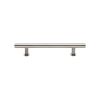 Heritage Brass Cabinet Pull T-Bar Design with 16mm Rose 128mm CTC Polished Nickel Finish