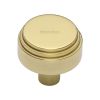 Heritage Brass Cabinet Knob Round Deco Design 38mm Polished Brass finish