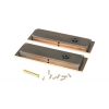 Polished Bronze 175mm Plain Rectangular Pull - Privacy Set