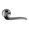 Sorrento Door Handle Lever Latch on Round Rose Capri Design Polished Chrome finish