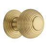 Heritage Brass Cabinet Knob Reeded Design 38mm Satin Brass finish